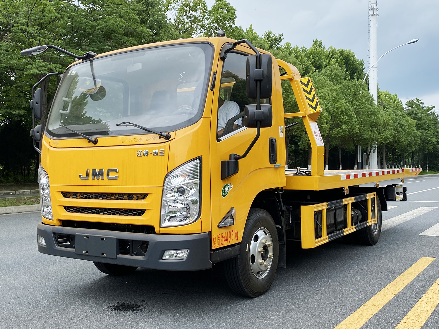 國六江鈴凱運藍牌一體板清障車(chē)